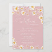 Invitation fleur sauvage Baby shower (Devant)