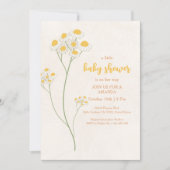 Invitation fleur sauvage Baby shower (Devant)