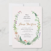 Invitation fleur sauvage Baby shower (Devant)