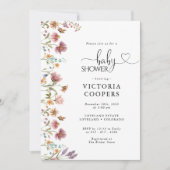 Invitation fleur sauvage Baby shower (Devant)