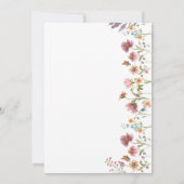 Invitation fleur sauvage Baby shower (Dos)