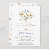 Invitation fleur sauvage Baby shower (Devant / Derrière)