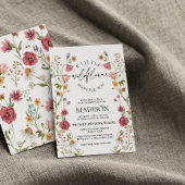 Invitation fleur sauvage Baby shower