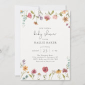 Invitation fleur sauvage Baby shower (Devant)