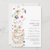 Invitation fleur sauvage Baby shower (Devant)