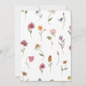 Invitation fleur sauvage Baby shower (Dos)