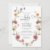Invitation fleur sauvage Baby shower (Devant)