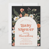 Invitation fleur sauvage Baby shower | Bébé sauvag (Devant)