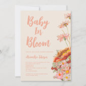 Invitation Fleur sauvage Baby shower d'automne neutre selon l (Devant)