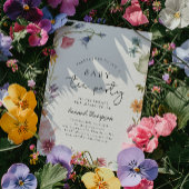 Invitation fleur sauvage Baby shower de thé