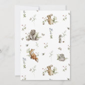 Invitation fleur sauvage Baby shower d'été aux fra (Dos)