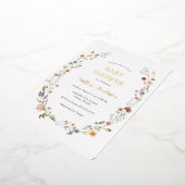 Invitation fleur sauvage Baby shower Foil (Rotation)