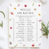 Invitation Fleur sauvage Baby shower Voudrait-Elle Plutôt Gam
