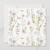 Invitation fleur sauvage Baptême fille (Dos)