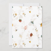 Invitation Fleur sauvage bébé dans le Baby shower en fleurs (Dos)