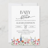 Invitation Fleur sauvage bébé dans le Baby shower en fleurs (Devant)