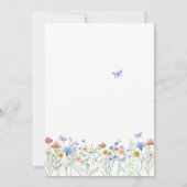 Invitation Fleur sauvage bébé dans le Baby shower en fleurs (Dos)