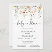 Invitation Fleur sauvage bébé dans le Baby shower en fleurs (Devant)