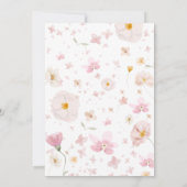 Invitation Fleur sauvage bébé dans le Baby shower en fleurs (Dos)