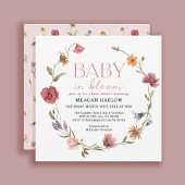 Invitation Fleur sauvage Bébé En Fleur Baby shower Fille