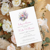 Invitation Fleur sauvage bébé en fleurs aquarelle fleurie