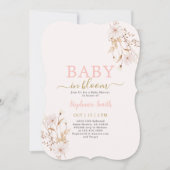 Invitation Fleur sauvage bébé en fleurs Baby shower fille (Devant)