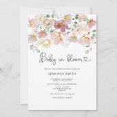Invitation Fleur sauvage bébé en fleurs baby shower invitatio (Devant)