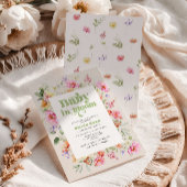 Invitation Fleur sauvage bébé en fleurs bébé fille douche
