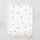 Invitation Fleur sauvage Bees maman à Bee Baby shower (Dos)