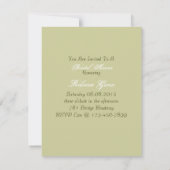 Invitation fleur sauvage beige hippie bohème mariage burlap (Dos)