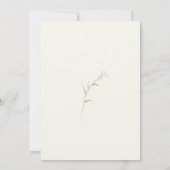 Invitation Fleur sauvage, belles fleurs, mariage dessiné à la (Dos)