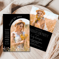Fleur sauvage Black Graduation Party Photo