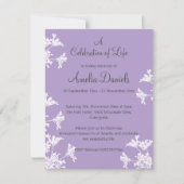 Invitation Fleur sauvage blanc Célébration de la vie Faire-pa (Devant)