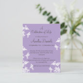 Invitation Fleur sauvage blanc Célébration de la vie Faire-pa (Debout devant)