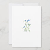 Invitation Fleur sauvage Bleu Arc Floral Élégant Baby shower (Dos)