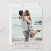 Invitation Fleur sauvage Bleu Christian Deux deviennent un Ma (Dos)