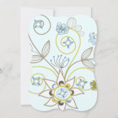 Invitation Fleur sauvage bleu Floral Baby Boy Shower Invitati (Dos)
