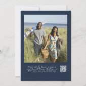 Invitation Fleur sauvage bleu marine Boho Mariage floral mini (Dos)