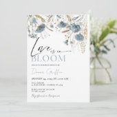 Invitation Fleur Sauvage Bleue : L'amour est en fl (Debout devant)
