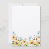 Invitation Fleur sauvage Bloom Elegance Mariage bleu jaune (Dos)