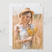 Invitation Fleur sauvage Bloom Graduation Party Photo (Dos)