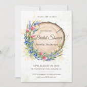 Invitation Fleur sauvage & Blueberry Fête des mariées rustiqu (Devant)