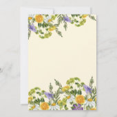 Invitation Fleur sauvage Boho 1er anniversaire fille photo (Dos)