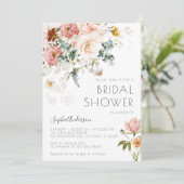 Invitation Fleur sauvage Boho aquarelle Fête des mariées flor (Debout devant)