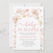 Invitation Fleur sauvage Boho Arch Baby dans le Baby shower d (Devant)