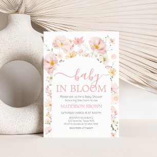 Invitation Fleur sauvage Boho Arch Baby dans le Baby shower d
