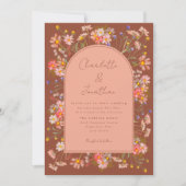 Invitation Fleur sauvage Boho Arch Burnt Orange Mariage de au (Devant)
