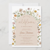 Invitation Fleur sauvage Boho Baby shower moderne (Devant)