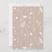 Invitation Fleur sauvage Boho Baby shower Woodsy Élégant (Dos)