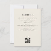 Invitation Fleur sauvage Boho Beige tout en un QR Code Mariag (Dos)